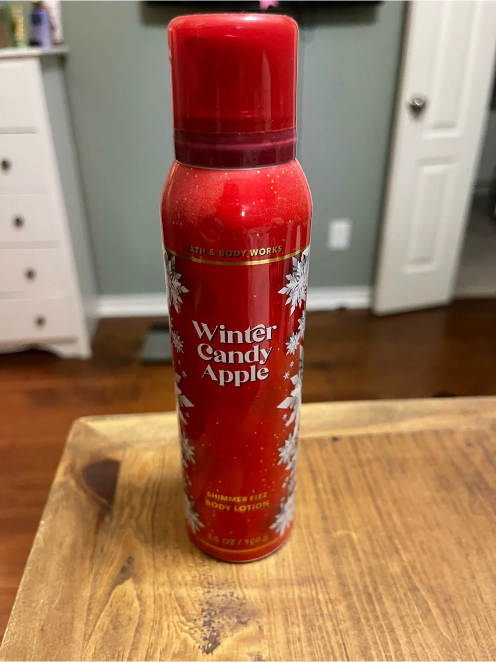 Bath & Body Works Winter Candy Apple Shimmer Fizz Body Lotion - Red